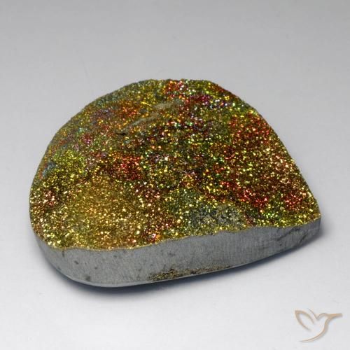 Pirite Arcobaleno Multicolore naturale da 130.91 ct, Forma a pera, Opaco