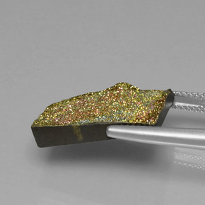 Pirite arcobaleno Multicolore naturale da 8.75 ct, Taglio a baguette, Opaco