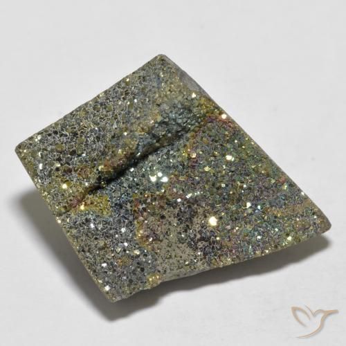 16.45ct Naturale Multicolore Pirite Arcobaleno, Taglio a fantasia, Opaco