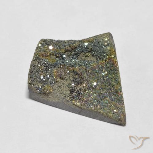 Pirite Arcobaleno Multicolore naturale da 16.45 ct, Taglio a fantasia, Opaco