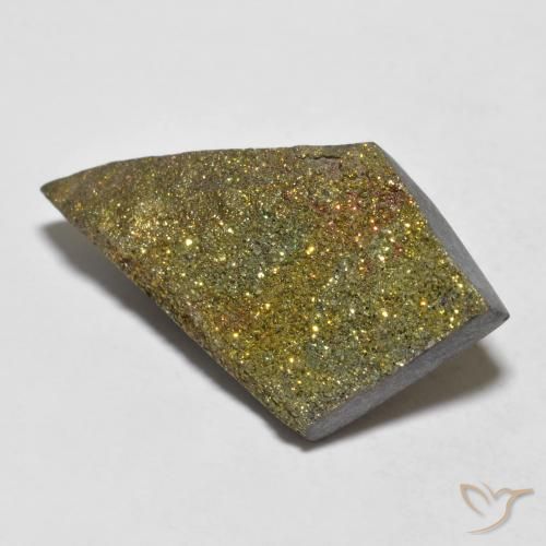 Pirite Arcobaleno Multicolore naturale da 12.17 ct, Taglio a fantasia, Opaco
