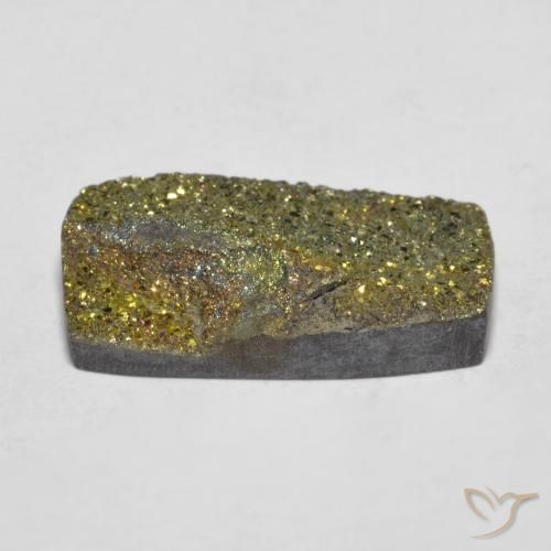 Pirite Arcobaleno Multicolore naturale da 9.03 ct, Taglio a baguette, Opaco