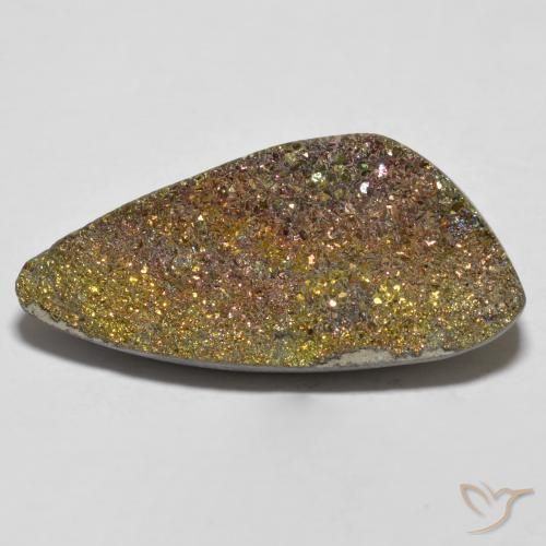 Pirite Arcobaleno Multicolore naturale da 11.21 ct, Taglio a fantasia, Opaco