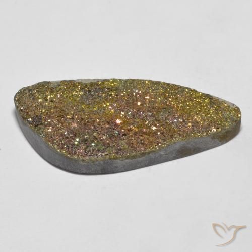 Pirite Arcobaleno Multicolore naturale da 11.21 ct, Taglio a fantasia, Opaco