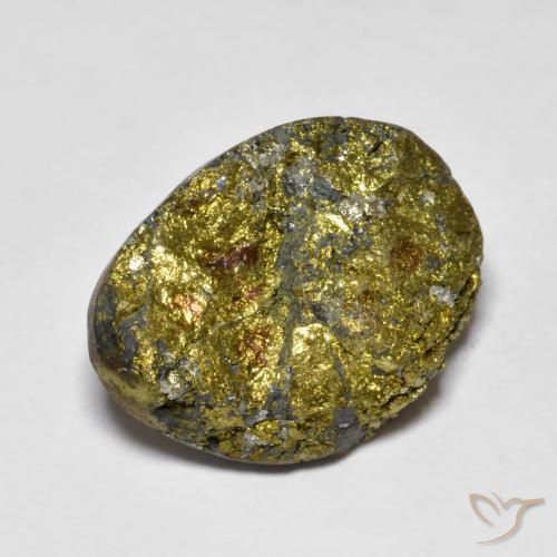 19.31ct Naturale Multicolore Pirite Arcobaleno, Taglio a fantasia, Opaco