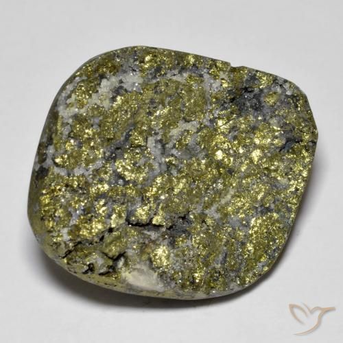 Pirite Arcobaleno Multicolore naturale da 39.29 ct, Taglio a fantasia, Opaco