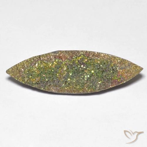 Pirite arcobaleno naturale multicolore da 5,52 ct, marchesa, opaco