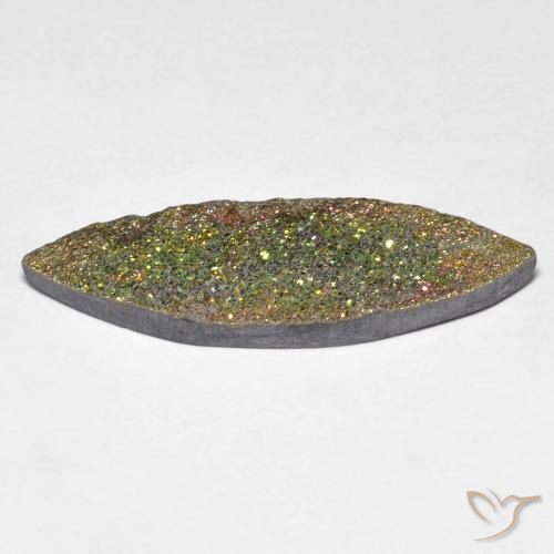 Pirite arcobaleno naturale multicolore da 5,52 ct, marchesa, opaco