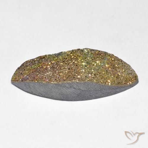 Pirite Arcobaleno Multicolore naturale da 7.90 ct, Taglio marquise, Opaco