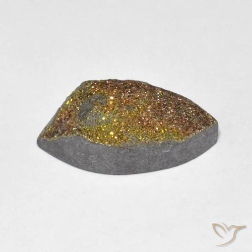 Pirite Arcobaleno Multicolore naturale da 4.38 ct, Taglio marquise, Opaco