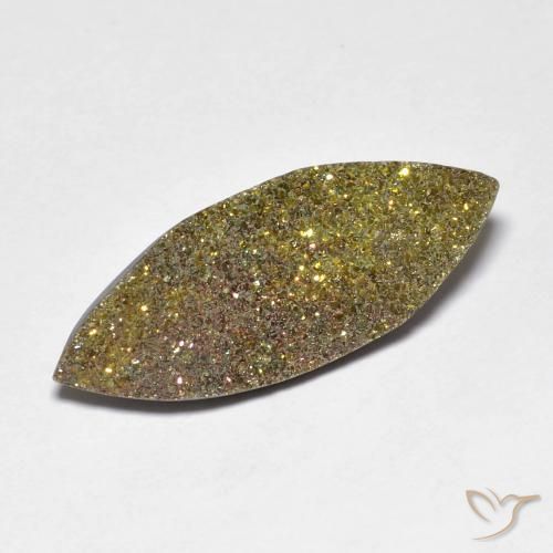 Pirite Arcobaleno Multicolore naturale da 6.52 ct, Taglio marquise, Opaco