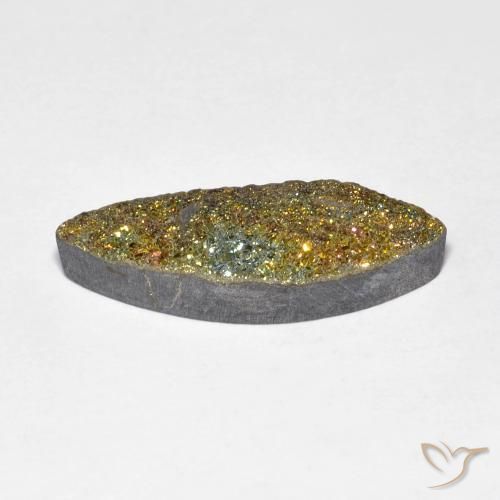 Pirite Arcobaleno Multicolore naturale da 4.60 ct, Taglio marquise, Opaco