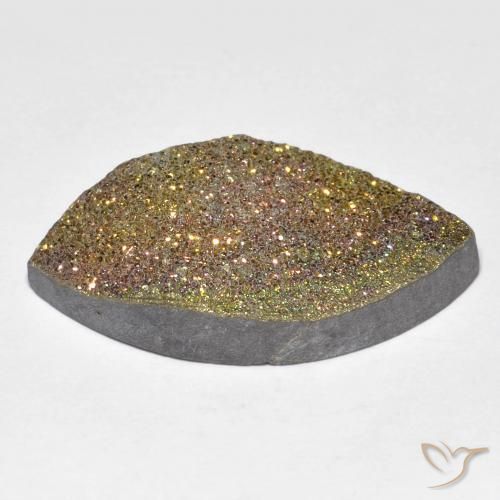 Pirite Arcobaleno Multicolore naturale da 14.45 ct, Taglio marquise, Opaco