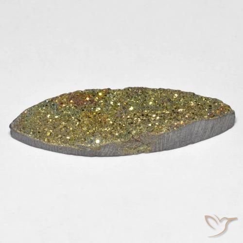 Pirite Arcobaleno Multicolore naturale da 9.73 ct, Taglio marquise, Opaco