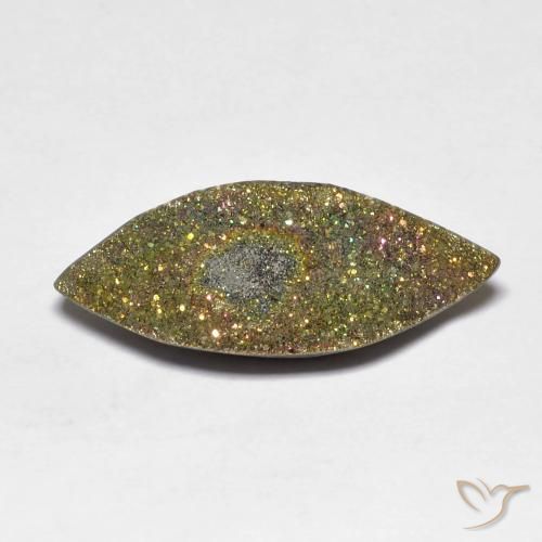 Pirite Arcobaleno Multicolore naturale da 5.48 ct, Taglio marquise, Opaco