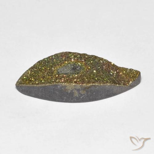 Pirite Arcobaleno Multicolore naturale da 5.48 ct, Taglio marquise, Opaco