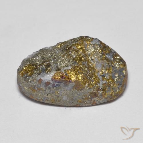 Pirite Arcobaleno Multicolore naturale da 21.12 ct, Taglio a fantasia, Opaco
