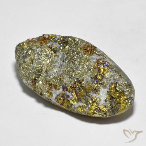 Pirite Arcobaleno Multicolore naturale da 56.79 ct, Taglio a fantasia, Opaco