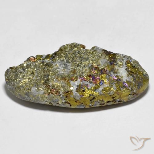 Pirite Arcobaleno Multicolore naturale da 56.79 ct, Taglio a fantasia, Opaco