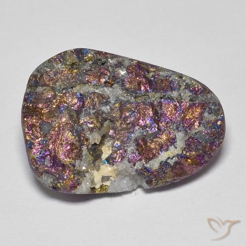 Pirite arcobaleno Multicolore naturale da 19.67 ct, Forma fantasia, Opaco