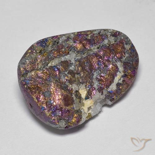 Pirite arcobaleno Multicolore naturale da 19.67 ct, Forma fantasia, Opaco
