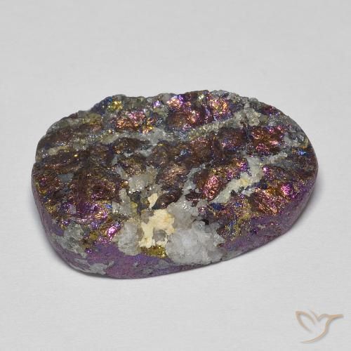 Pirite arcobaleno Multicolore naturale da 19.67 ct, Forma fantasia, Opaco