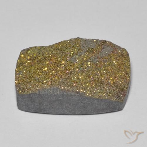 Pirite Arcobaleno Multicolore naturale da 12.24 ct, Taglio a baguette, Opaco