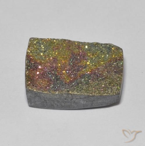 Pirite Arcobaleno Multicolore naturale da 6.51 ct, Taglio a baguette, Opaco