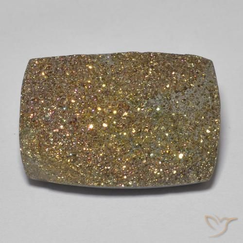 Pirite arcobaleno multicolore naturale da 11,29 ct, baguette, opaco