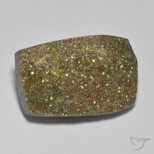 Pirite Arcobaleno Multicolore naturale da 13.67 ct, Taglio a baguette, Opaco