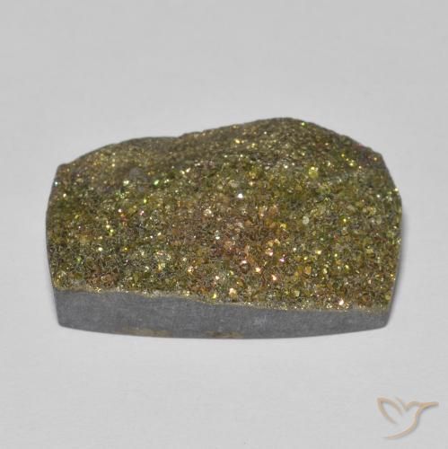 Pirite Arcobaleno Multicolore naturale da 13.67 ct, Taglio a baguette, Opaco