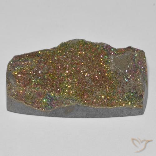 Pirite Arcobaleno Multicolore naturale da 27.21 ct, Taglio a baguette, Opaco
