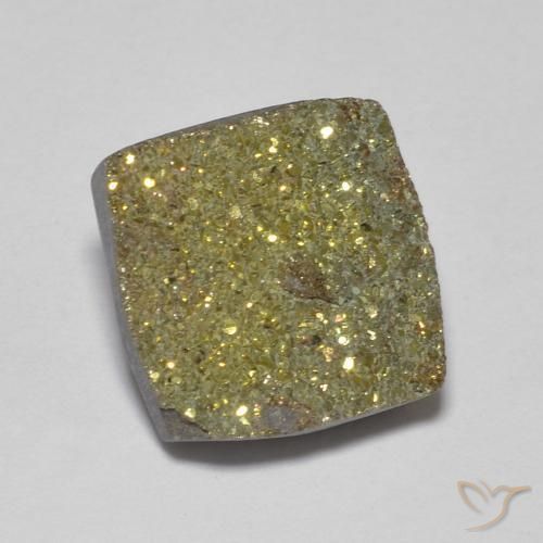 Pirite Arcobaleno Multicolore naturale da 3.97 ct, Quadrato, Opaco