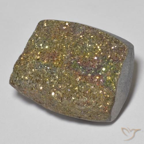Pirite Arcobaleno Multicolore naturale da 19.99 ct, Taglio a baguette, Opaco