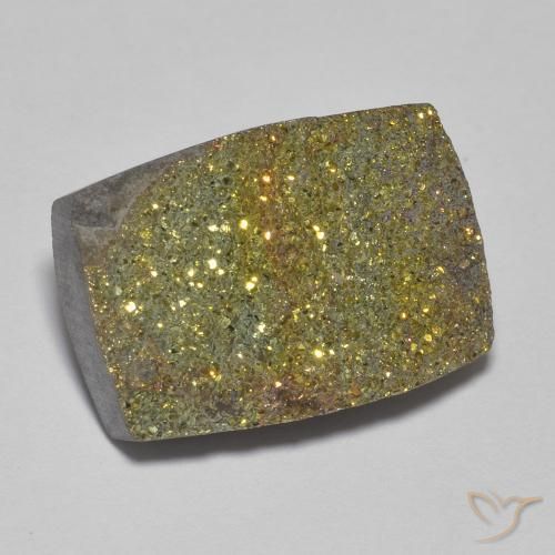 Pirite Arcobaleno Multicolore naturale da 11.13 ct, Taglio a baguette, Opaco