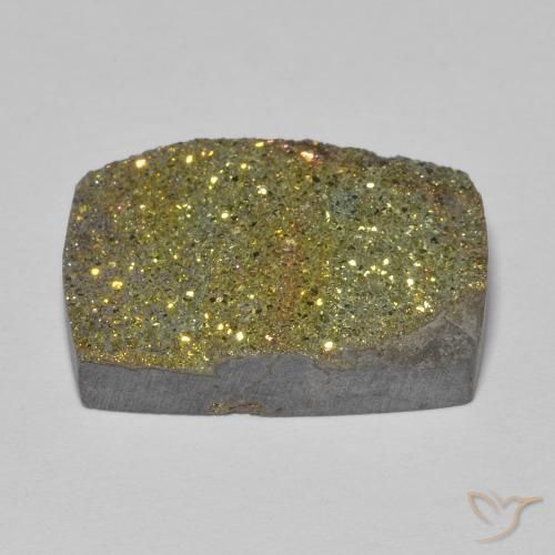 Pirite Arcobaleno Multicolore naturale da 11.13 ct, Taglio a baguette, Opaco
