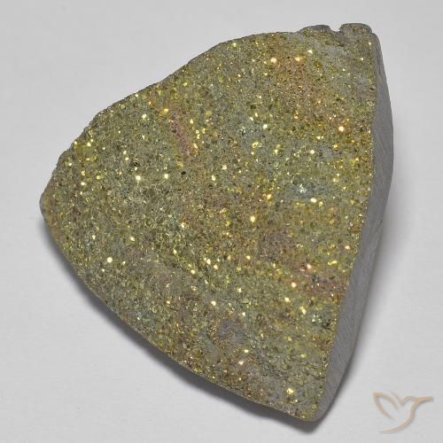 Pirite Arcobaleno Multicolore naturale da 20.89 ct, Taglio trillion, Opaco