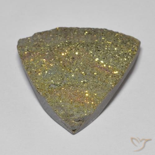 Pirite Arcobaleno Multicolore naturale da 20.89 ct, Taglio trillion, Opaco