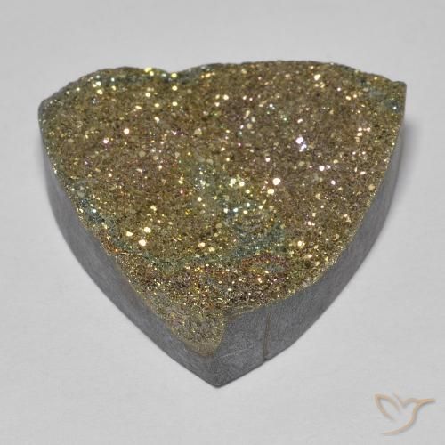 Pirite Arcobaleno Multicolore naturale da 16.94 ct, Taglio trillion, Opaco