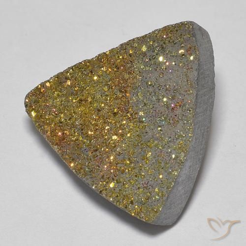 Pirite Arcobaleno Multicolore naturale da 6.78 ct, Taglio trillion, Opaco