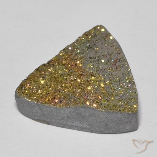 Pirite Arcobaleno Multicolore naturale da 6.78 ct, Taglio trillion, Opaco