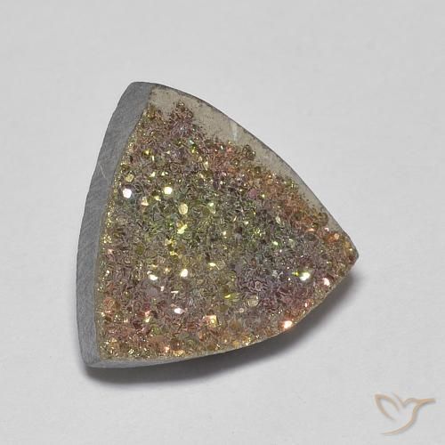 Pirite Arcobaleno Multicolore naturale da 4.47 ct, Taglio trillion, Opaco