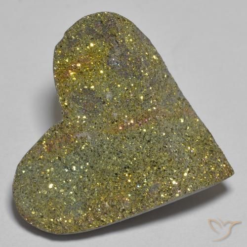 Pirite Arcobaleno Multicolore naturale da 18.98 ct, Cuore, Opaco