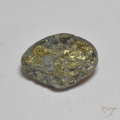 7.71ct Naturale Multicolore Pirite Arcobaleno, Taglio a fantasia, Opaco