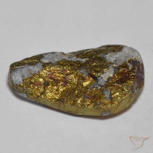 Pirite Arcobaleno Multicolore naturale da 11.14 ct, Taglio a fantasia, Opaco