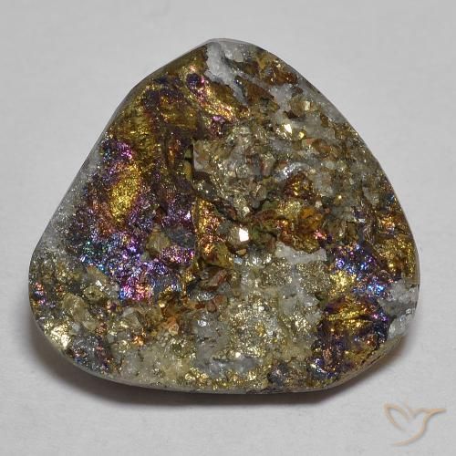 Pirite arcobaleno Multicolore naturale da 17.21 ct, Forma fantasia, Opaco
