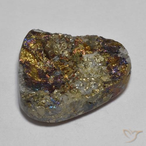 Pirite arcobaleno Multicolore naturale da 17.21 ct, Forma fantasia, Opaco