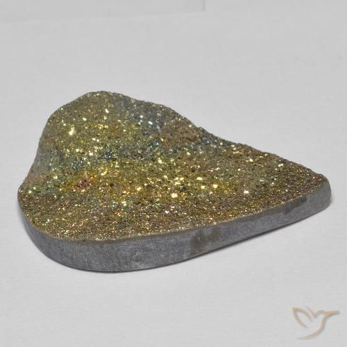 Pirite Arcobaleno Multicolore naturale da 13.19 ct, Forma a pera, Opaco