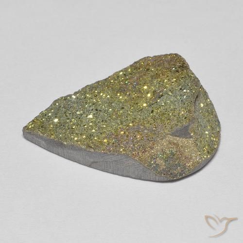 Pirite Arcobaleno Multicolore naturale da 10.42 ct, Forma a pera, Opaco