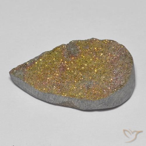 Pirite Arcobaleno Multicolore naturale da 13.57 ct, Forma a pera, Opaco